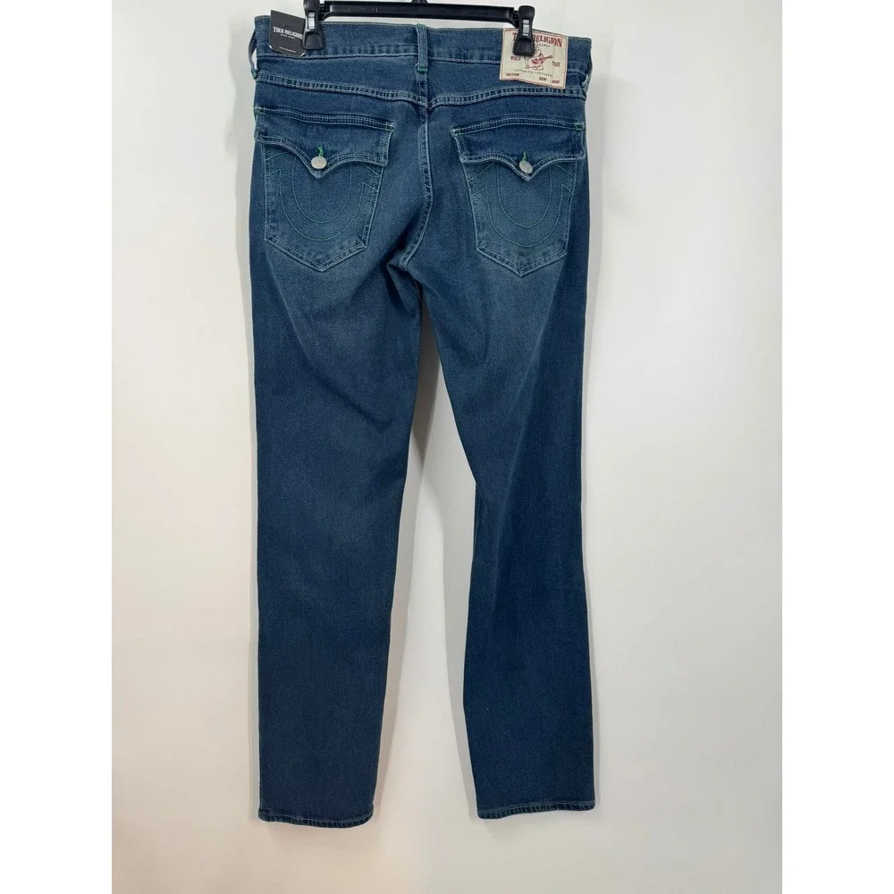 True Religion Ricky Relaxed Straight Jeans‎ Dark Woodland Wash Men's Size 32/34